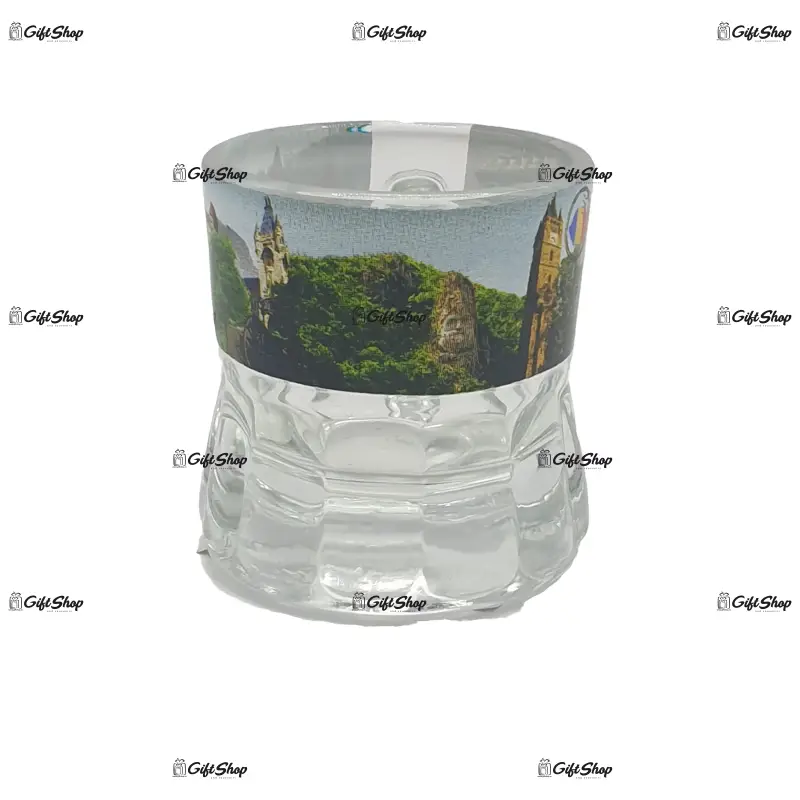 Pahar pentru lichior/snaps realizat din sticla, design romania